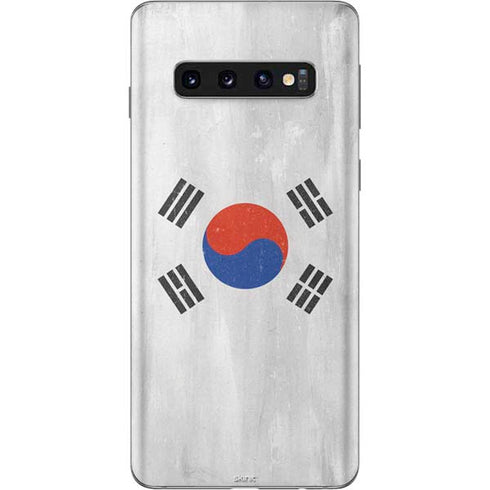South Korean Flag Distressed Galaxy S10 Skin